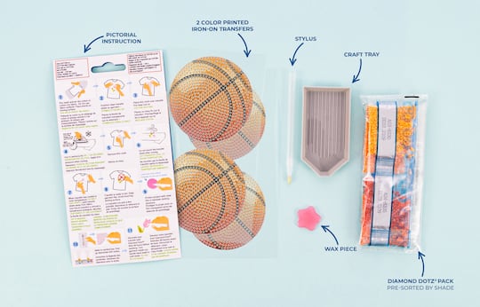 Diamond Dotz® Basketball Iron-On 'n' Dot Kit
